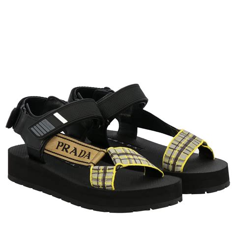 prada nomad flat sandals|prada leather sandals.